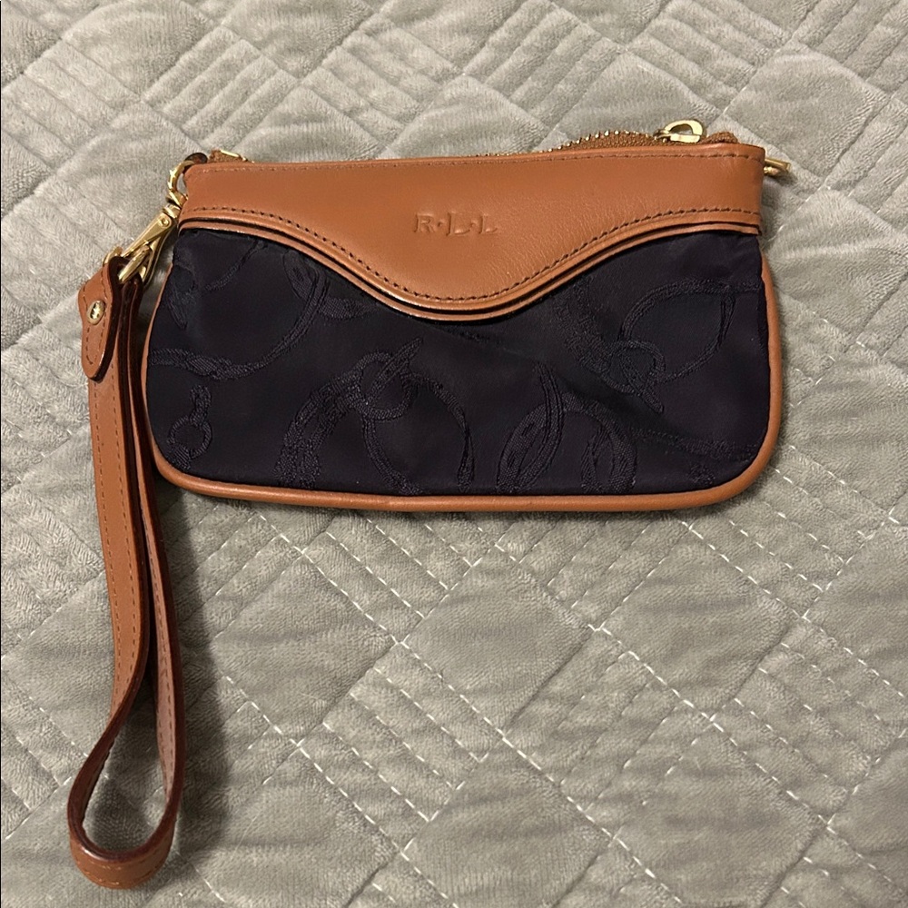 Brown and Black Wristlet